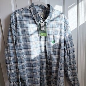NWT LL Bean TrueCool Bayside Blue XL Slightly Fitted men’s Oxford